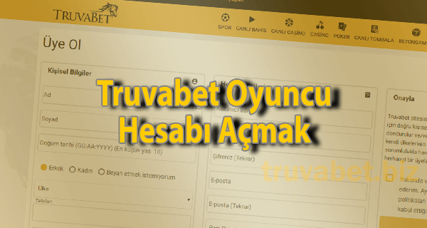 Truvabet Oyuncu Hesabı